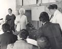 view image of Jennie Lee Library foundation stone event