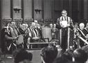 view image of Asa Briggs at a graduation ceremony