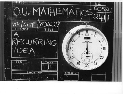 Open University television clapper board