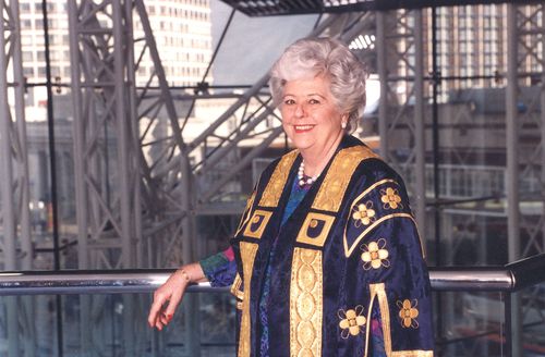 Open University Chancellor Betty Boothroyd.