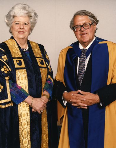 Betty Boothroyd and Asa Briggs