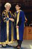 view image of Betty Boothroyd and an OU graduate