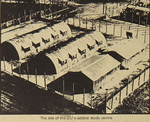 Image of the Long Kesh Internment camp/centre in Northern Ireland. This image first appeared in the OU student magazine 'Sesame' in May 1972 (volume 1, number 1, p12) within the article 'One day in the life of Jane Nelson'.