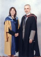view image of Peter Barnes and Honorary Graduate Kirsty Wark