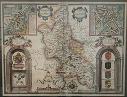 view image of John Speed's map of Buckinghamshire