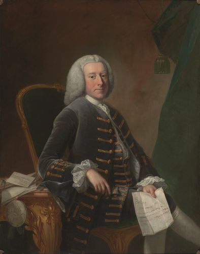 Painting of Charles Pinfold by Thomas Hudson (1701-1779). Charles Pinfold owned Walton Hall from 1754 until his death in 1788. The Charles Pinfold Building on campus is actually named after his nephew Captain Charles Pinfold (c.1777-1857) who rebuilt Walton Hall in the 1830s. 