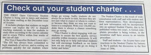 Check out your student charter