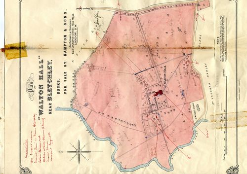 Walton Hall sale document - map of the estate