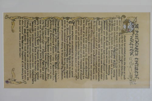 St Michael's Church restoration - handwritten account