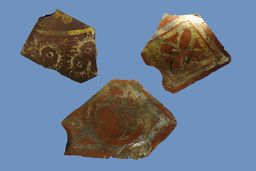 view image of Medieval Window Glass found in St Michael's Church 