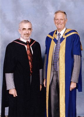 Peter Barnes and honorary graduate Peter Woods
