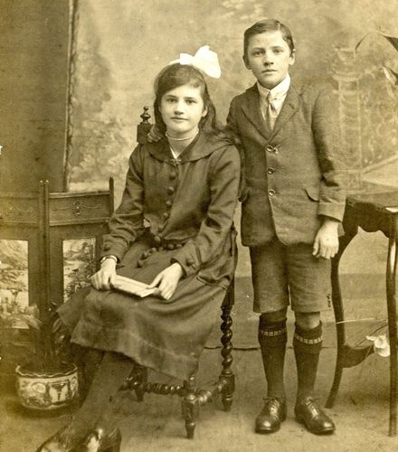 Jennie Lee and her brother Tommy, photographed c.1915. 