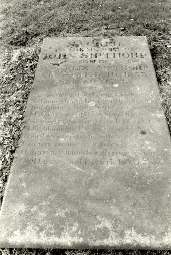 Grave of John Sipthorp, 1986