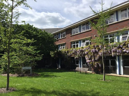 Drake Court on the Open University campus in Milton Keynes. Named after Professor Michael Drake, the first Dean of the Social Sciences Faculty.