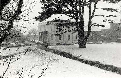 Walton Hall in the snow c.1970s