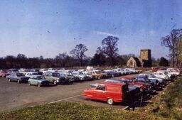 view image of St Michael's Church and campus car park