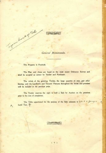 Walton Hall sale document - page 8 (general memoranda)