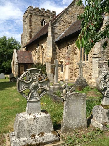 St Michael's Church and graves of the Earle and Harley families on the Open University Campus in Milton Keynes.