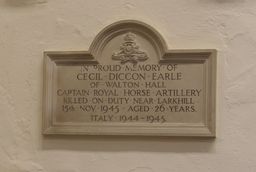 video preview image for Memorial to Cecil Diccon Earle in St Michael's Church
