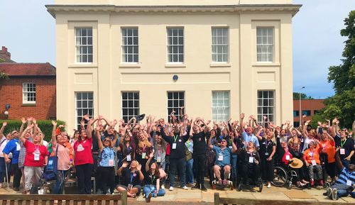 Students at OUSA Conference 2018 outside of Walton Hall.