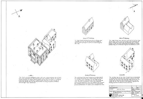 Walton Hall building elevation plans 