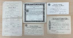 video preview image for A selection of Jennie Lee's certificates