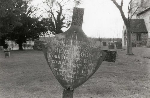 Grave of Henry Cook, 1986