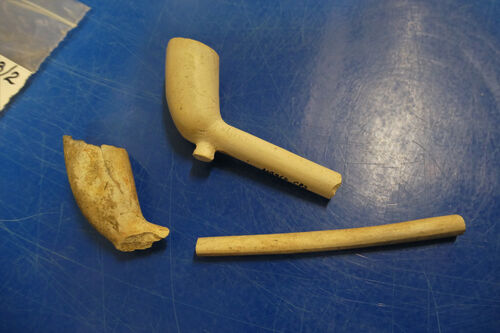Clay Pipe fragments found in St Michael's Church and other sites at Walton 