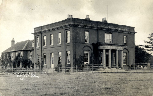 Historical postcard image of Walton Hall. 