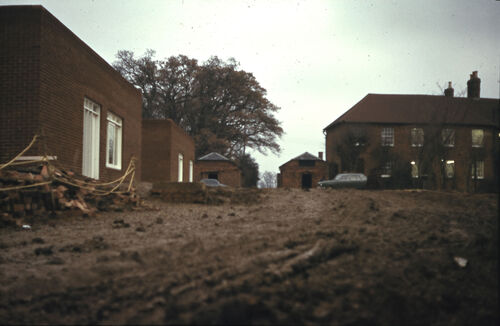 Walton Hall during OU campus construction