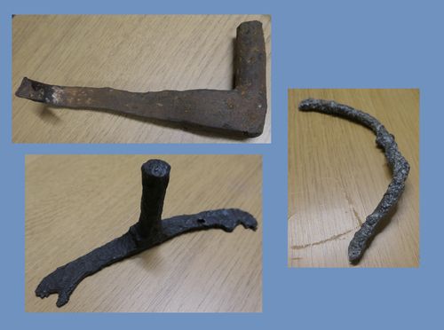 Metal objects found in St Michael's Church 